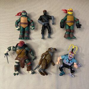 TMNT Lot 6 Vintage Action Figures Teenage Mutant Ninja Turtles 80s, 2012-14